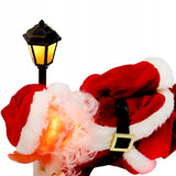 Raudona animuota Kalėdų Senelio figūrėlė su garsu ir apšvietimu