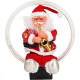 Šventojo Kalėdos Senelio judri figūrėlė su garsu ir apšvietimu, 25 cm, Raudona