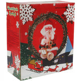 Šventojo Kalėdos Senelio judri figūrėlė su garsu ir apšvietimu, 25 cm, Raudona