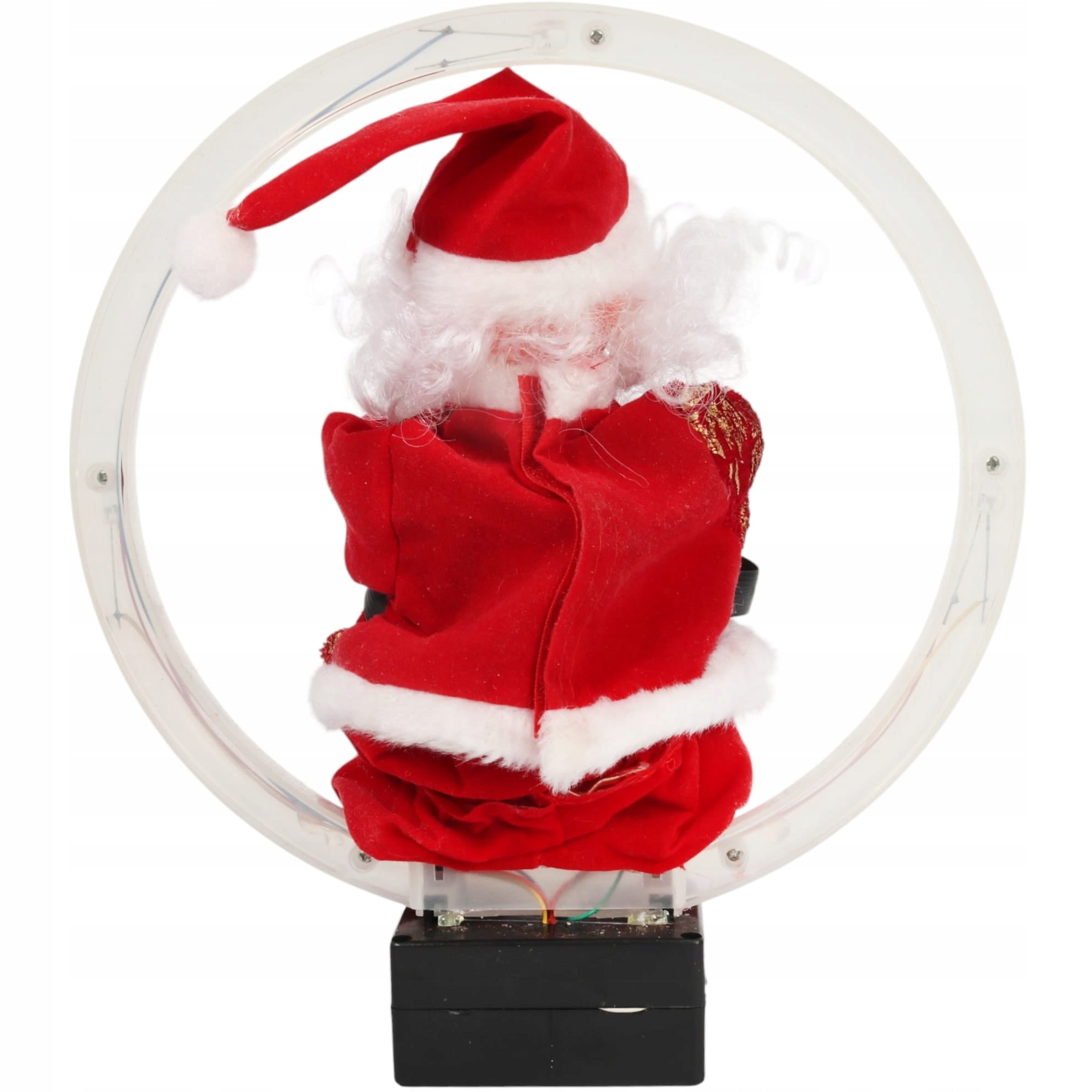 Šventojo Kalėdos Senelio judri figūrėlė su garsu ir apšvietimu, 25 cm, Raudona