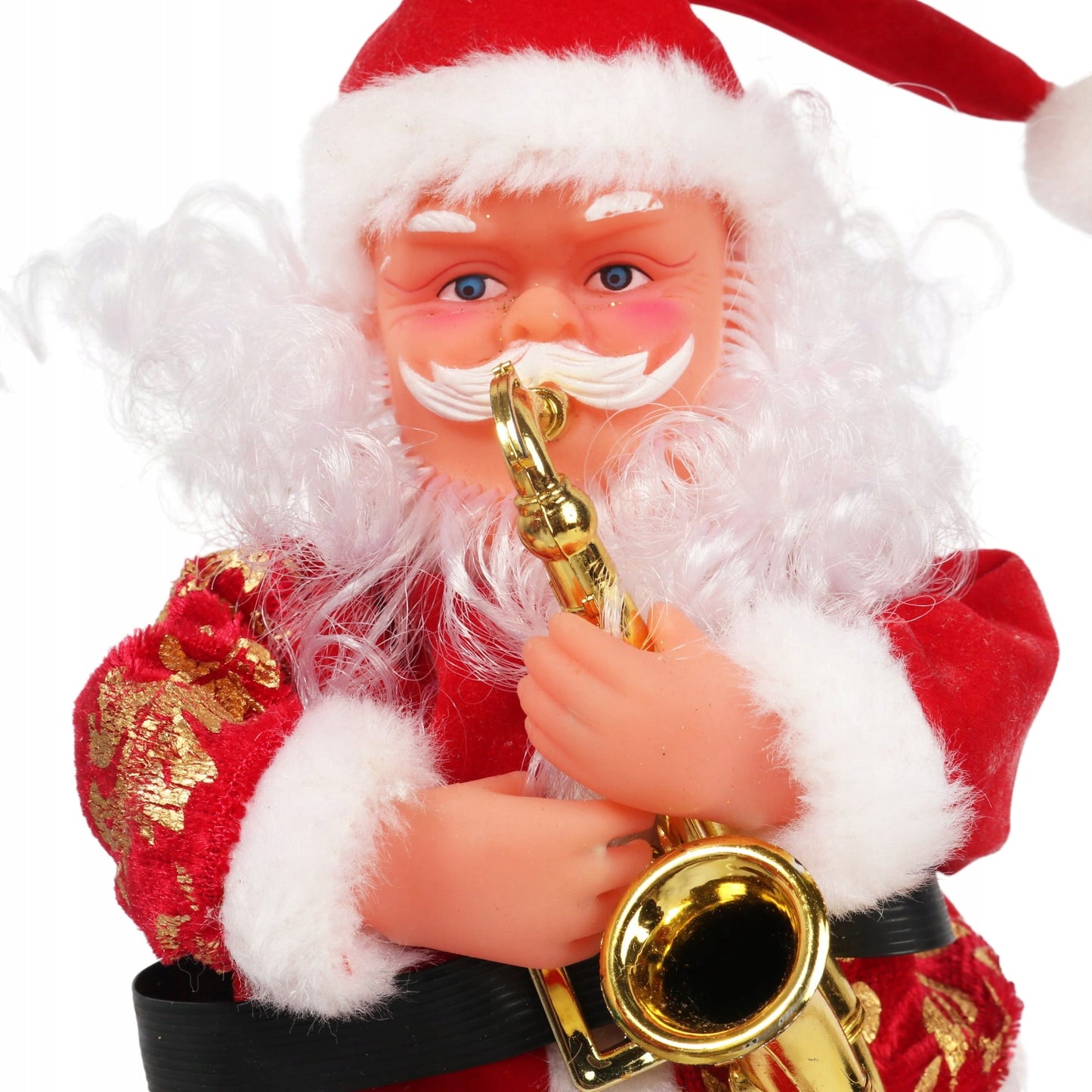 Šventojo Kalėdos Senelio judri figūrėlė su garsu ir apšvietimu, 25 cm, Raudona