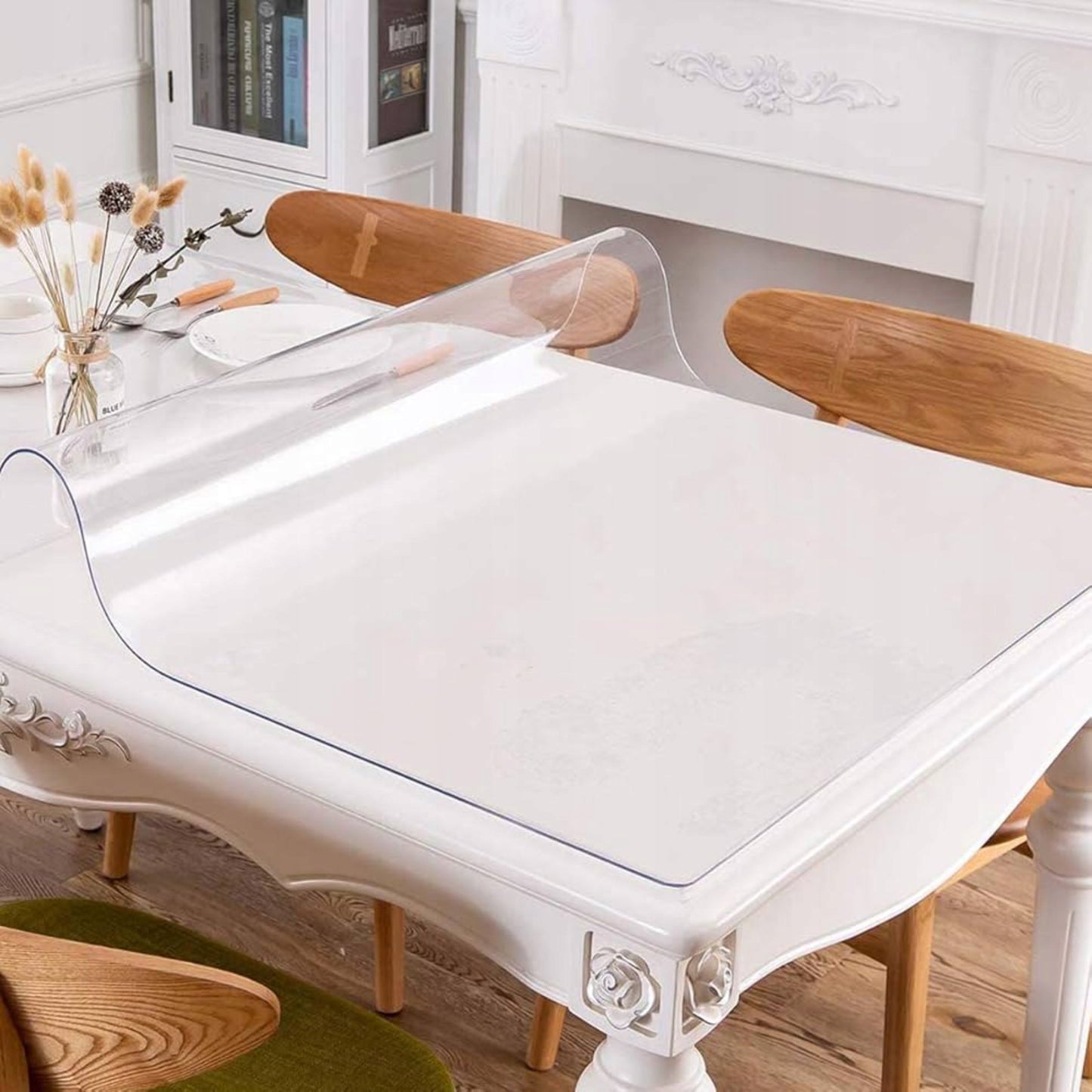 Apsauginė plėvelė stalui, stalas, stalviršis, 60x100cm, skaidrus PVC, 1mm