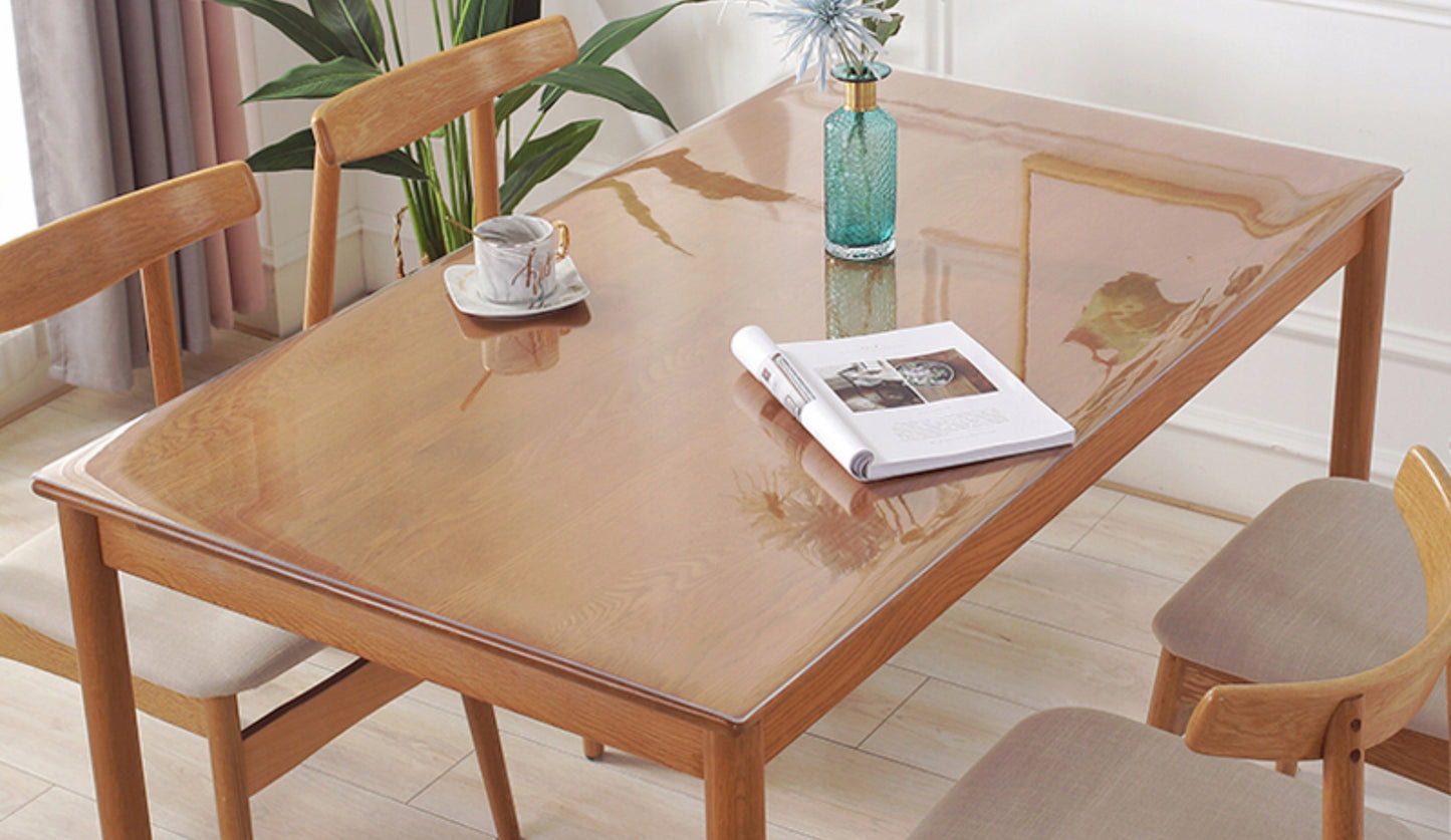 Apsauginė plėvelė stalui, stalas, stalviršis, 60x100cm, skaidrus PVC, 1mm