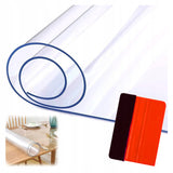 Apsauginė plėvelė stalui, stalas, stalviršis, 60x100cm, skaidrus PVC, 1mm