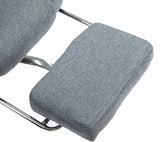 Biuro kėdė pilka su kojų atrama Patogi medžiaginė reguliuojama pilka NBR011