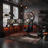 Žaidimų kėdė audinio pasukama DIABLO X-STARTER juoda-raudona