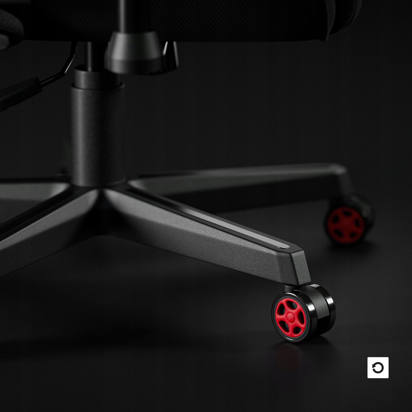 Žaidimų kėdė audinio pasukama DIABLO X-STARTER juoda-raudona