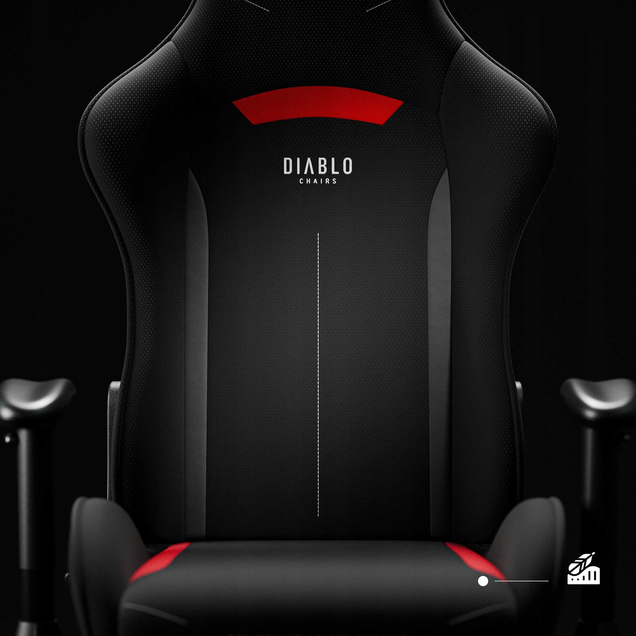 Žaidimų kėdė audinio pasukama DIABLO X-STARTER juoda-raudona