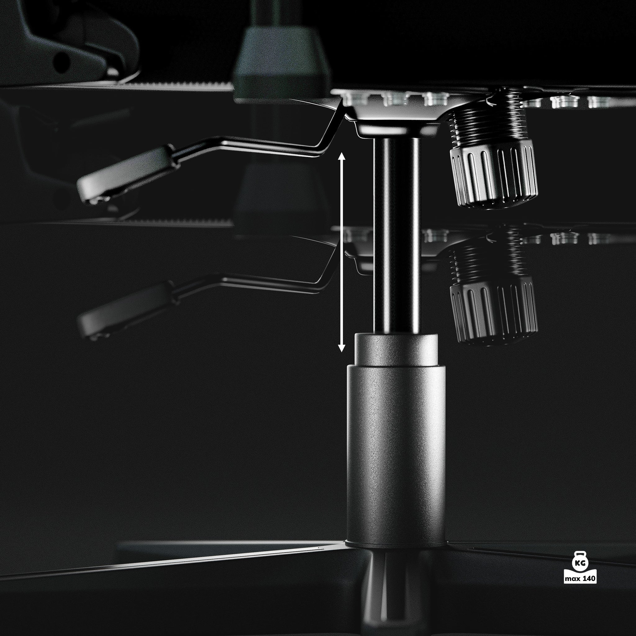 Žaidimų kėdė audinio pasukama DIABLO X-STARTER juoda-raudona