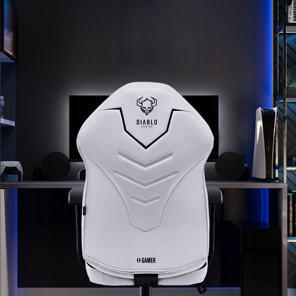 Žaidimų kėdė medžiaginė sukamoji Diablo X-Gamer Normalaus dydžio: Sniego baltumo