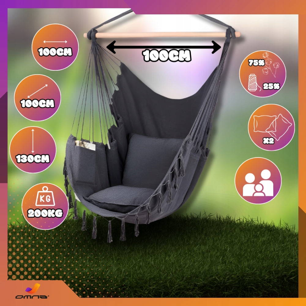 Sėdimoji kėdė Braziliška sūpynė Hamakas Sodui Ant Balkono BOHO