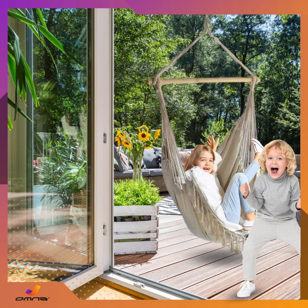 Sėdimoji kėdė Braziliška sūpynė Hamakas Sodui Ant Balkono BOHO