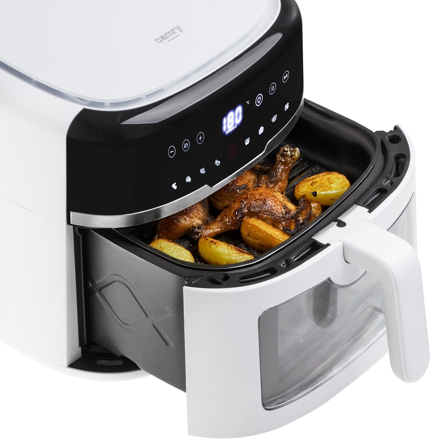 Oro gruzdintuvė "Air Fryer" be riebalų 8L XXL 2500W + formelė