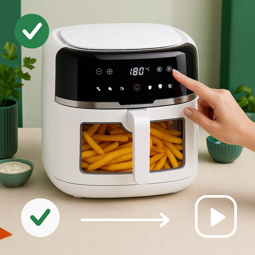 Neriebi gruzdintuvė Air Fryer 8L XXL 2500W AGD smulki buitinė technika virtuvei