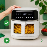 Neriebi gruzdintuvė Air Fryer 8L XXL 2500W AGD smulki buitinė technika virtuvei