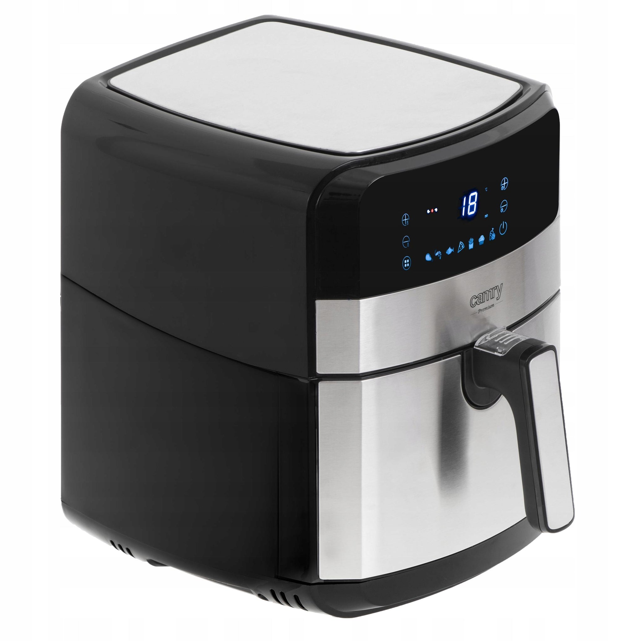 Bekondensinis gruzdintuvas 5L Airfryer 9 PROGRAMOS laikmatis LED Camry CR6311