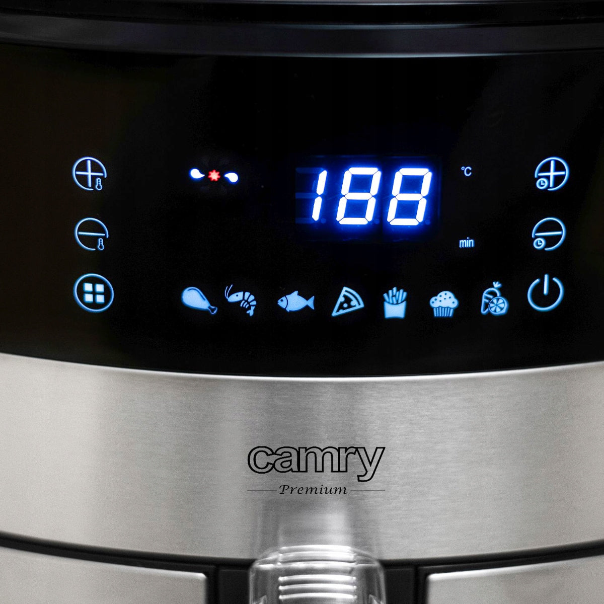 Bekondensinis gruzdintuvas 5L Airfryer 9 PROGRAMOS laikmatis LED Camry CR6311