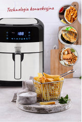 Bekondensinis gruzdintuvas 5L Airfryer 9 PROGRAMOS laikmatis LED Camry CR6311