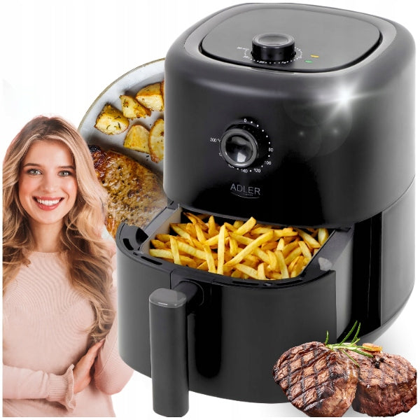 Bebalsis gruzdintuvė Air Fryer 3.0L, galinga 2200W Adler AD6310