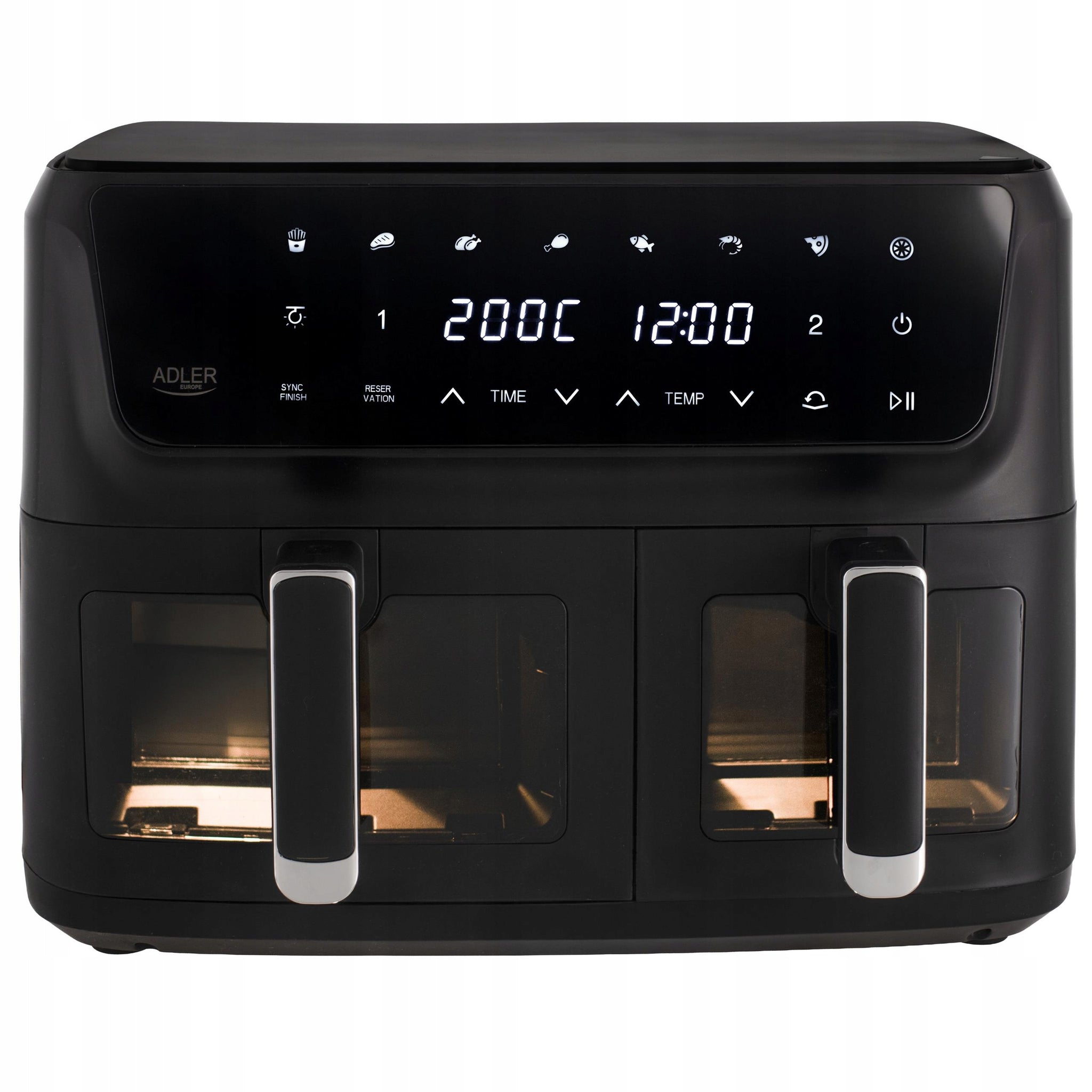 Adler Dvikamerė Oro Gruzdintuvė 11L 2700W 8 programų