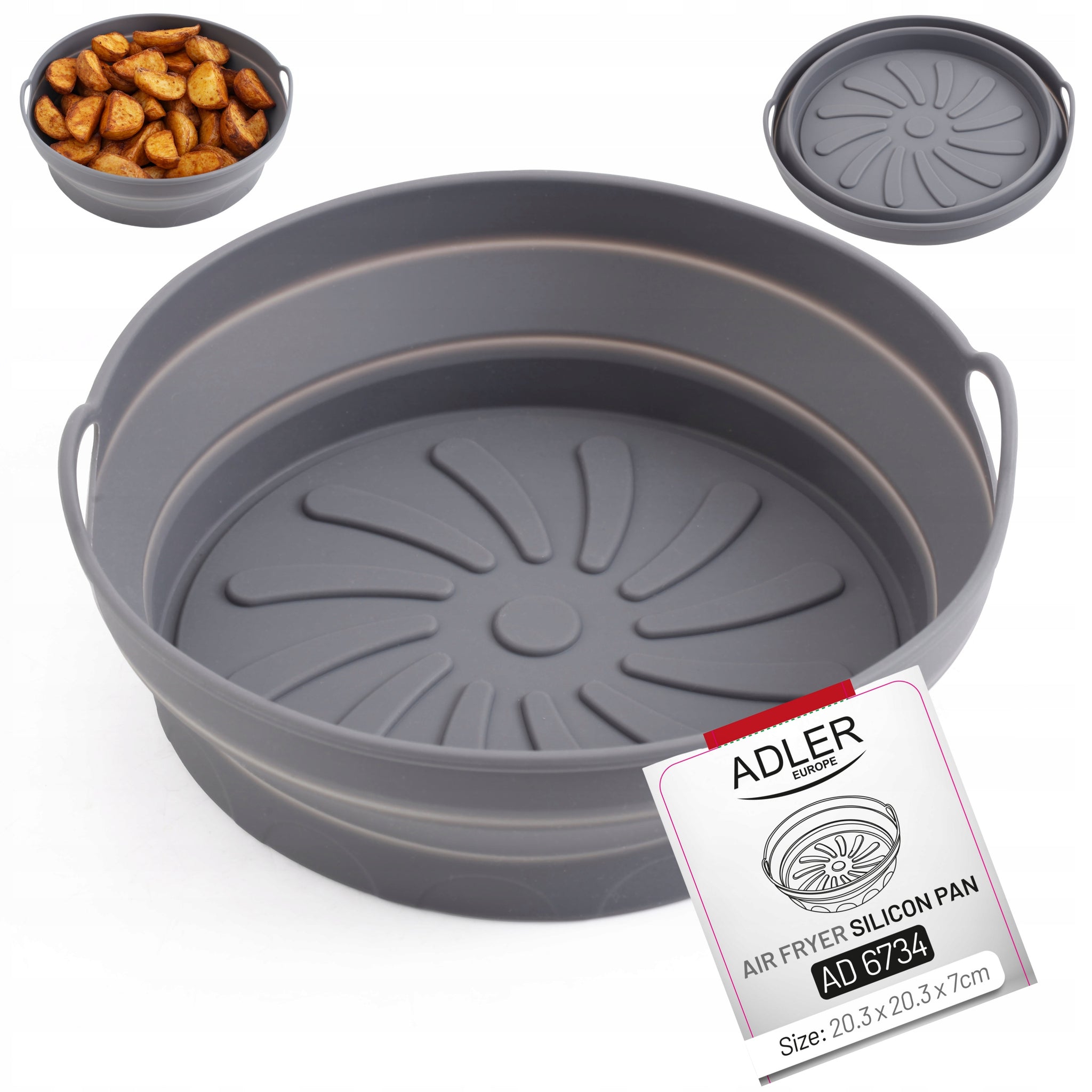 Adler Dvikamerė Oro Gruzdintuvė 11L 2700W 8 programų