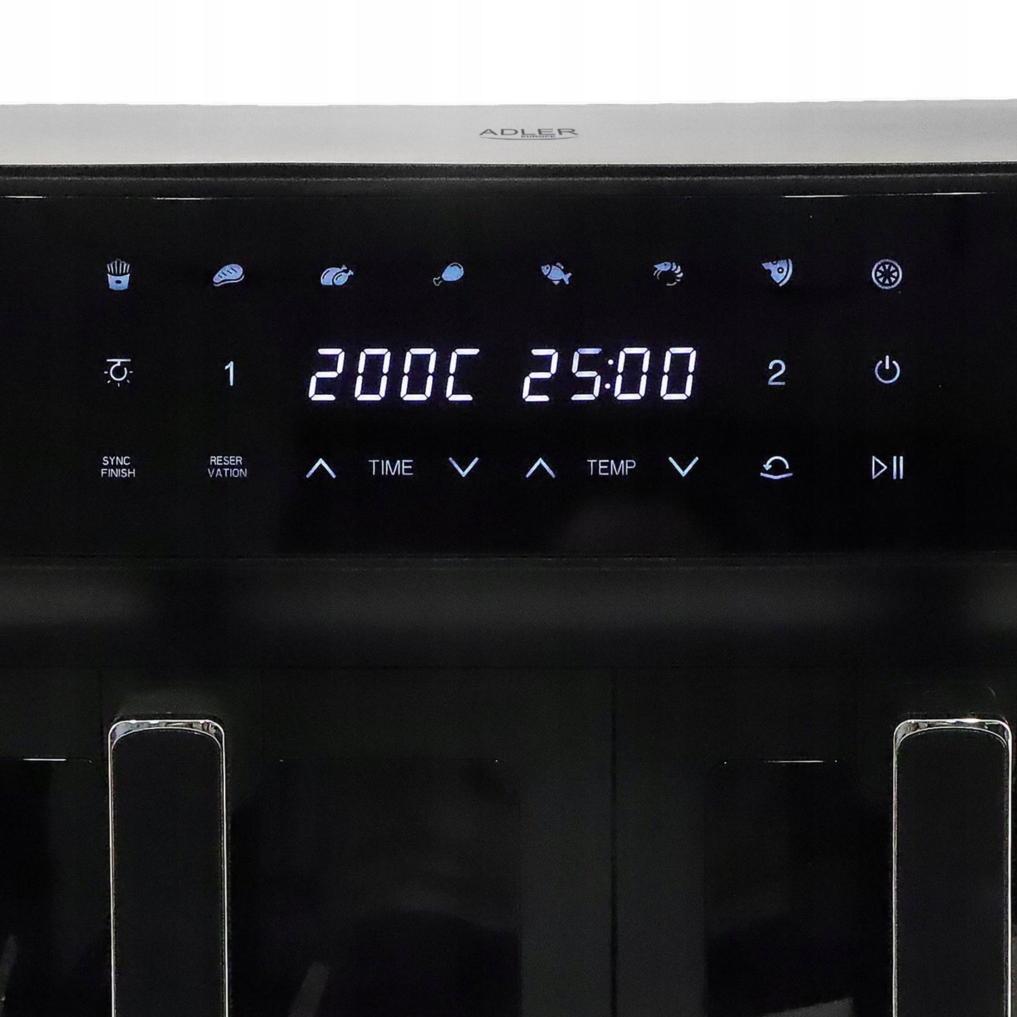 Adler Dvikamerė Oro Gruzdintuvė 11L 2700W 8 programų