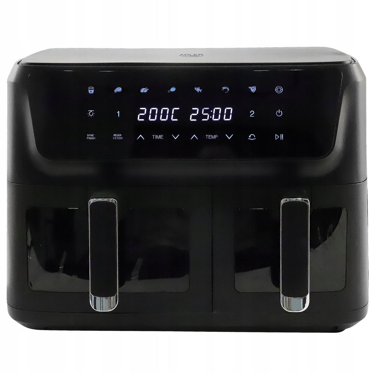 Adler Dvikamerė Oro Gruzdintuvė 11L 2700W 8 programų