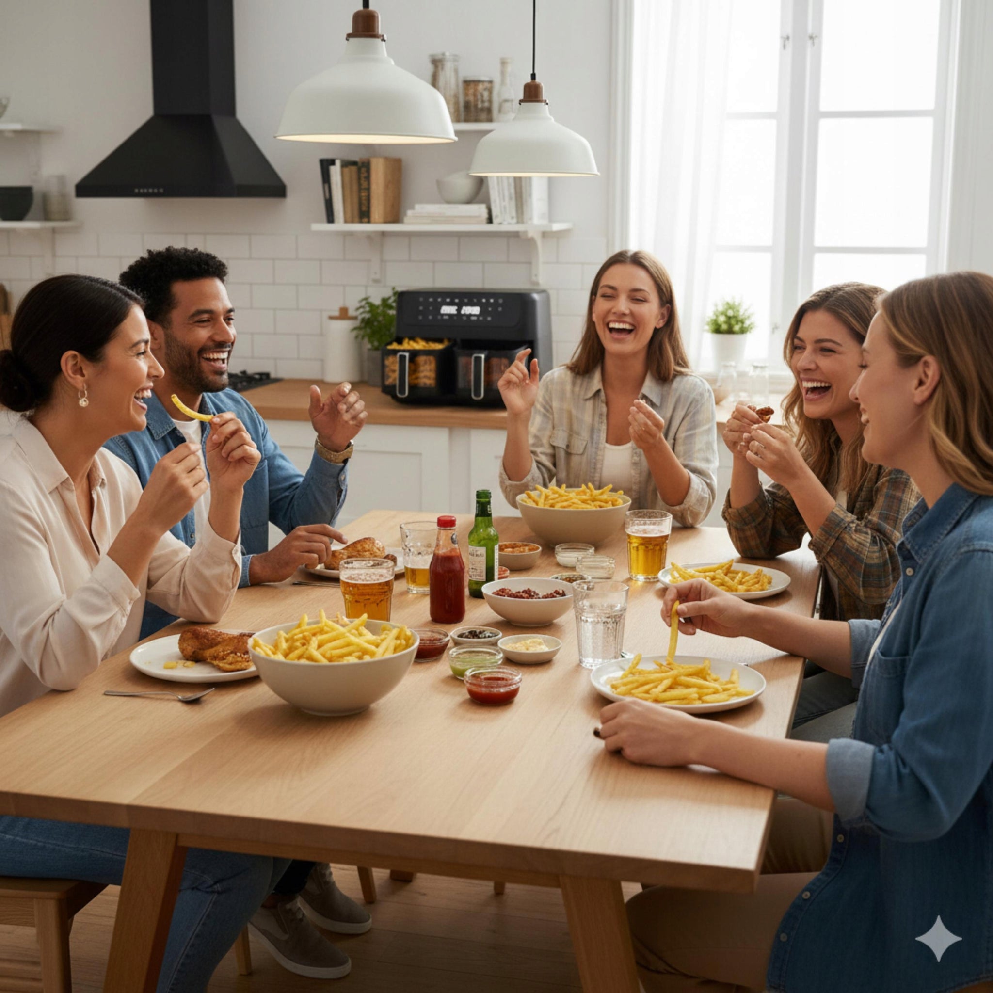 Adler Dvikamerė Oro Gruzdintuvė 11L 2700W 8 programų