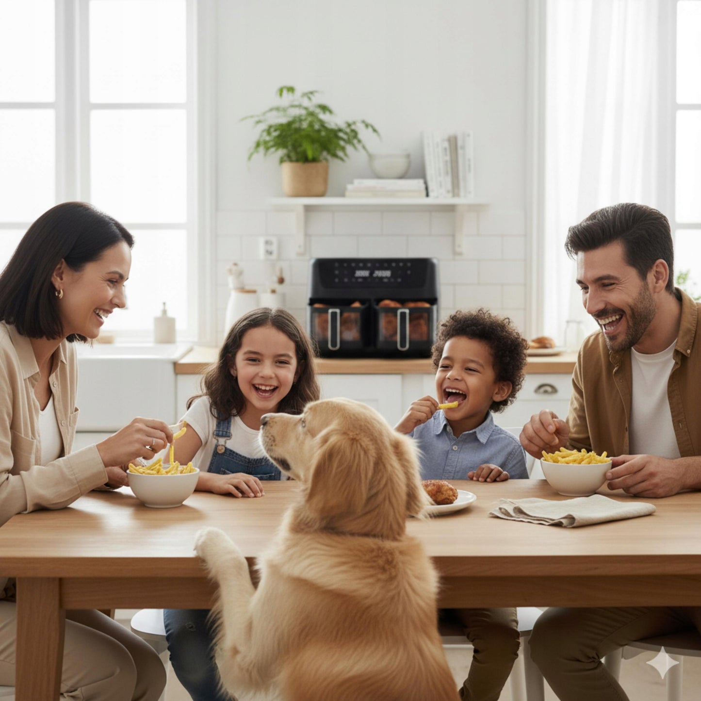 Adler Dvikamerė Oro Gruzdintuvė 11L 2700W 8 programų