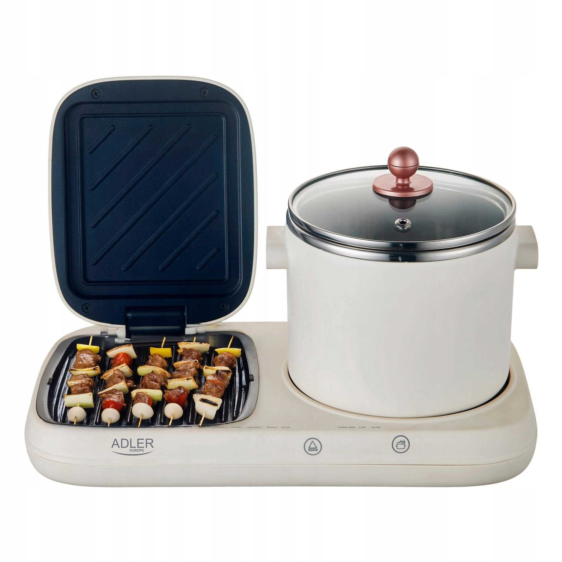 Elektrinis grilis 2in1 Multicooker Pusryčių stotelė ADLER | AD6421