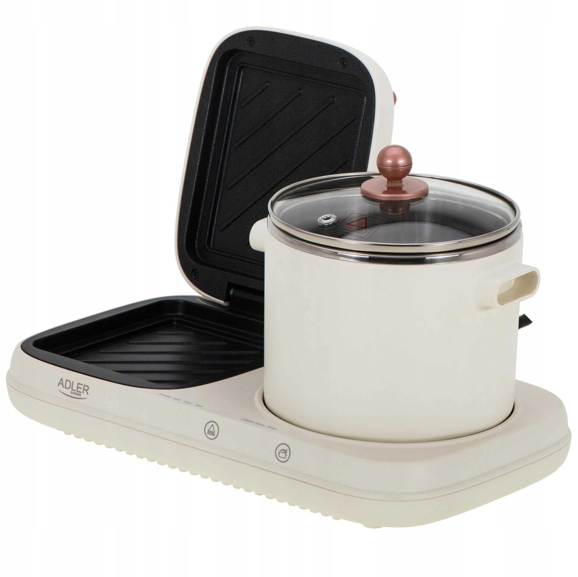 Elektrinis grilis 2in1 Multicooker Pusryčių stotelė ADLER | AD6421