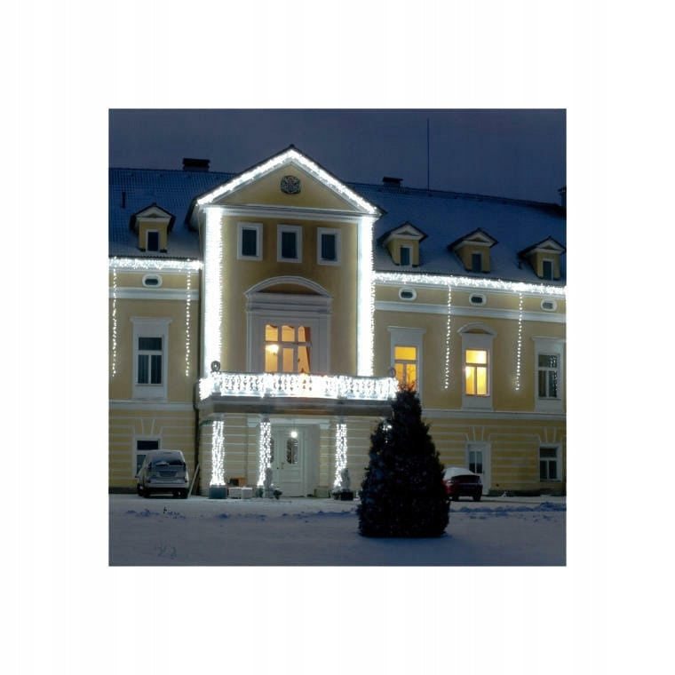 288 LED baltos girliandos 2m Kalėdoms šventinės lemputės