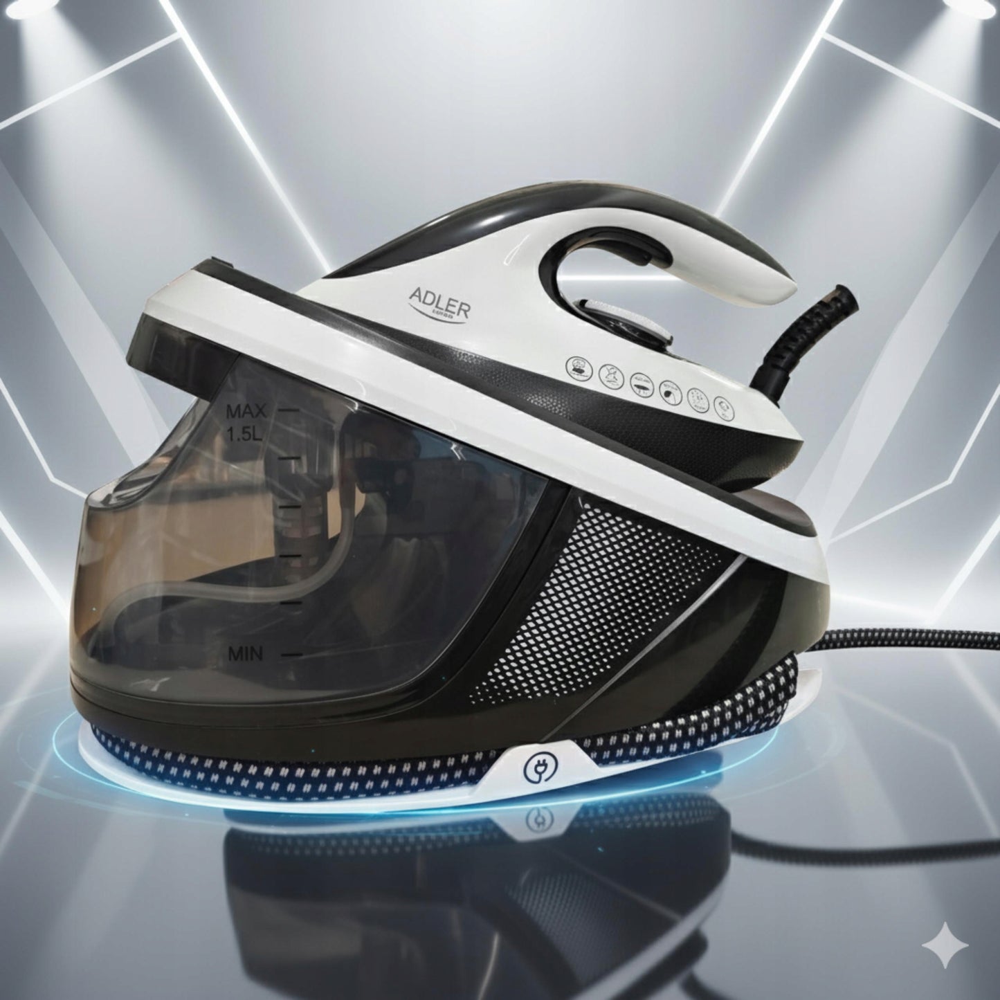 GARO PARAMAS ŠILDYTUVO SU GARO STOTIMI 8 bar Galingas 3100W Firefighter Anti-Calc