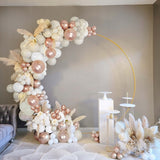 GIRLIANDA IŠ BALIONŲ ROŽINĖ BALTA GIMTADIENIO DEKORACIJA KRIKŠTYNOS VESTUVĖS VAIKŲ GIMTADIENIS