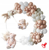 GIRLIANDA IŠ BALIONŲ ROŽINĖ BALTA GIMTADIENIO DEKORACIJA KRIKŠTYNOS VESTUVĖS VAIKŲ GIMTADIENIS