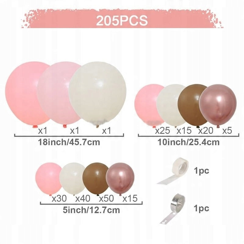 BOHEMIŠKO STILIAUS BALIONŲ GIRLIANDA VESTUVĖMS, GIMTADIENIUI, KRIKŠTYNOMS, POBŪVIUI, PIRMAI SUKAKČIAI