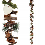 Medinė kalėdinė girlianda 175 cm, dekoracija