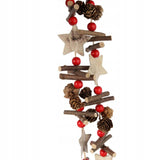 Medinė girlianda Kalėdų papuošalas su žvaigždėmis pakabukas