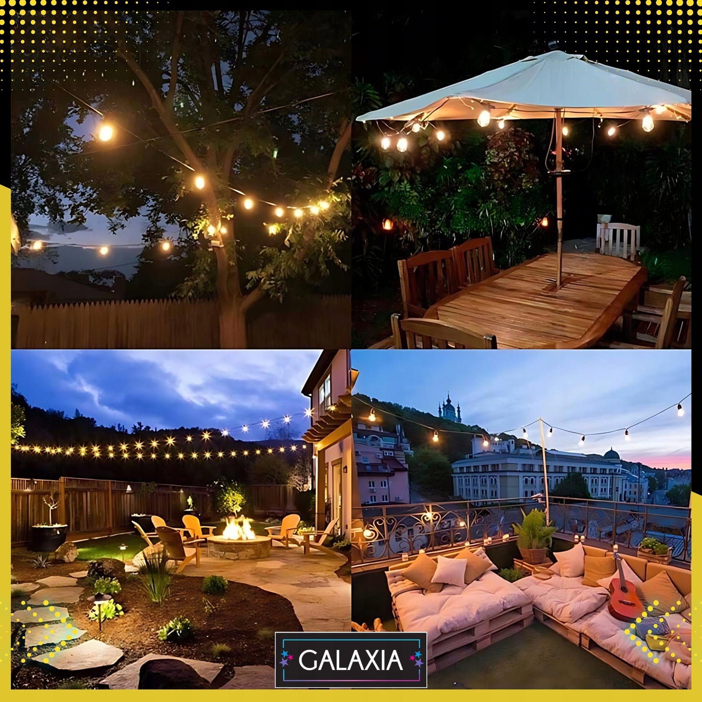 LAUKO GIRGLANDA 20m 20 LED LEMPUTĖS 230V (ELEKTROS SROVĖ)