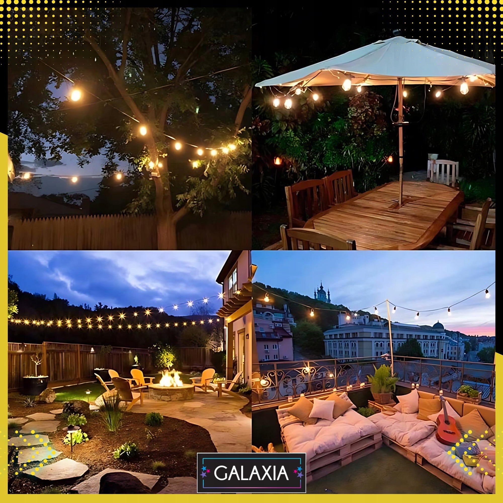 LAUKO GIRGLANDA 20m 20 LED LEMPUTĖS 230V (ELEKTROS SROVĖ)