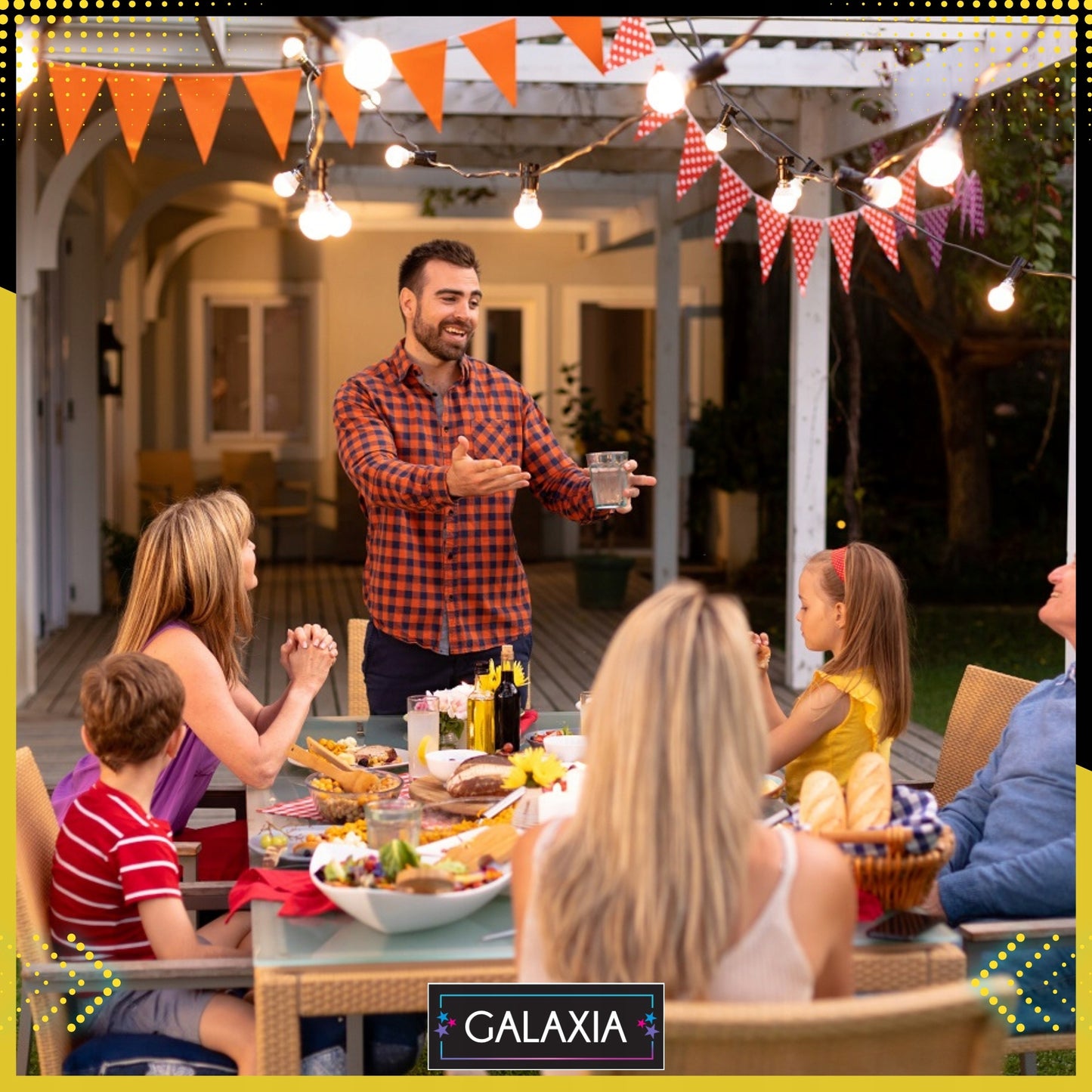 LAUKO GIRGLANDA 20m 20 LED LEMPUTĖS 230V (ELEKTROS SROVĖ)