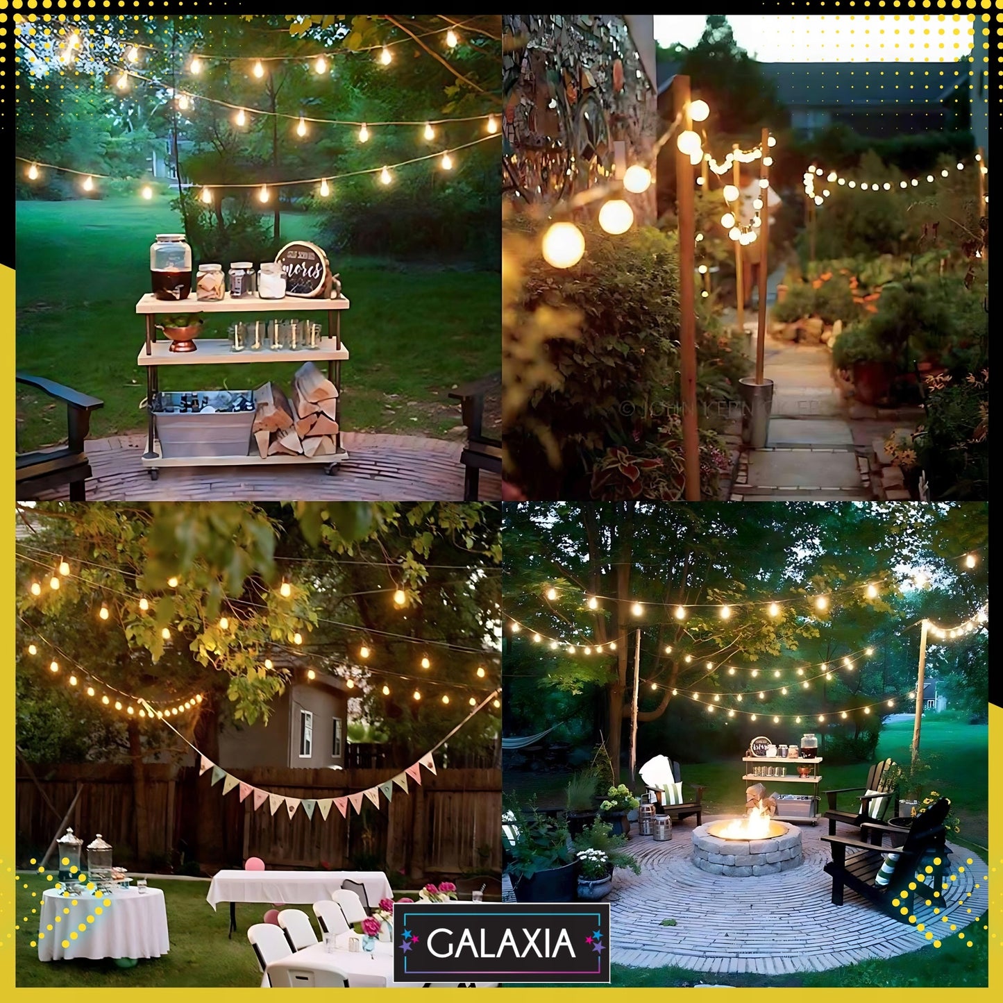 LAUKO GIRGLANDA 20m 20 LED LEMPUTĖS 230V (ELEKTROS SROVĖ)