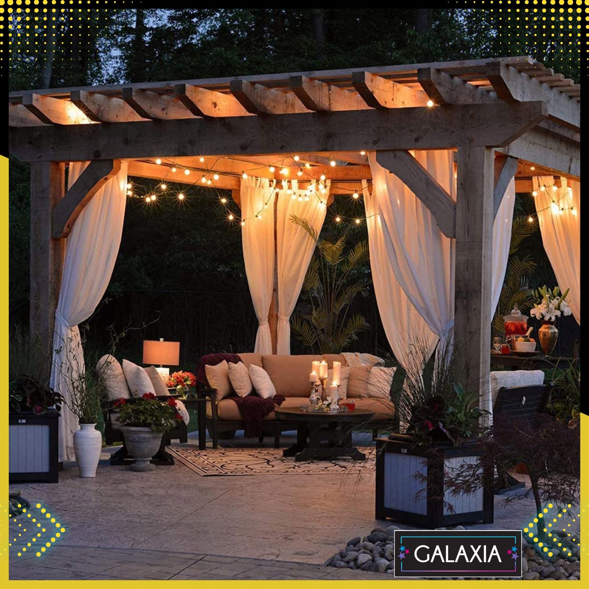 LAUKO GIRGLANDA 20m 20 LED LEMPUTĖS 230V (ELEKTROS SROVĖ)