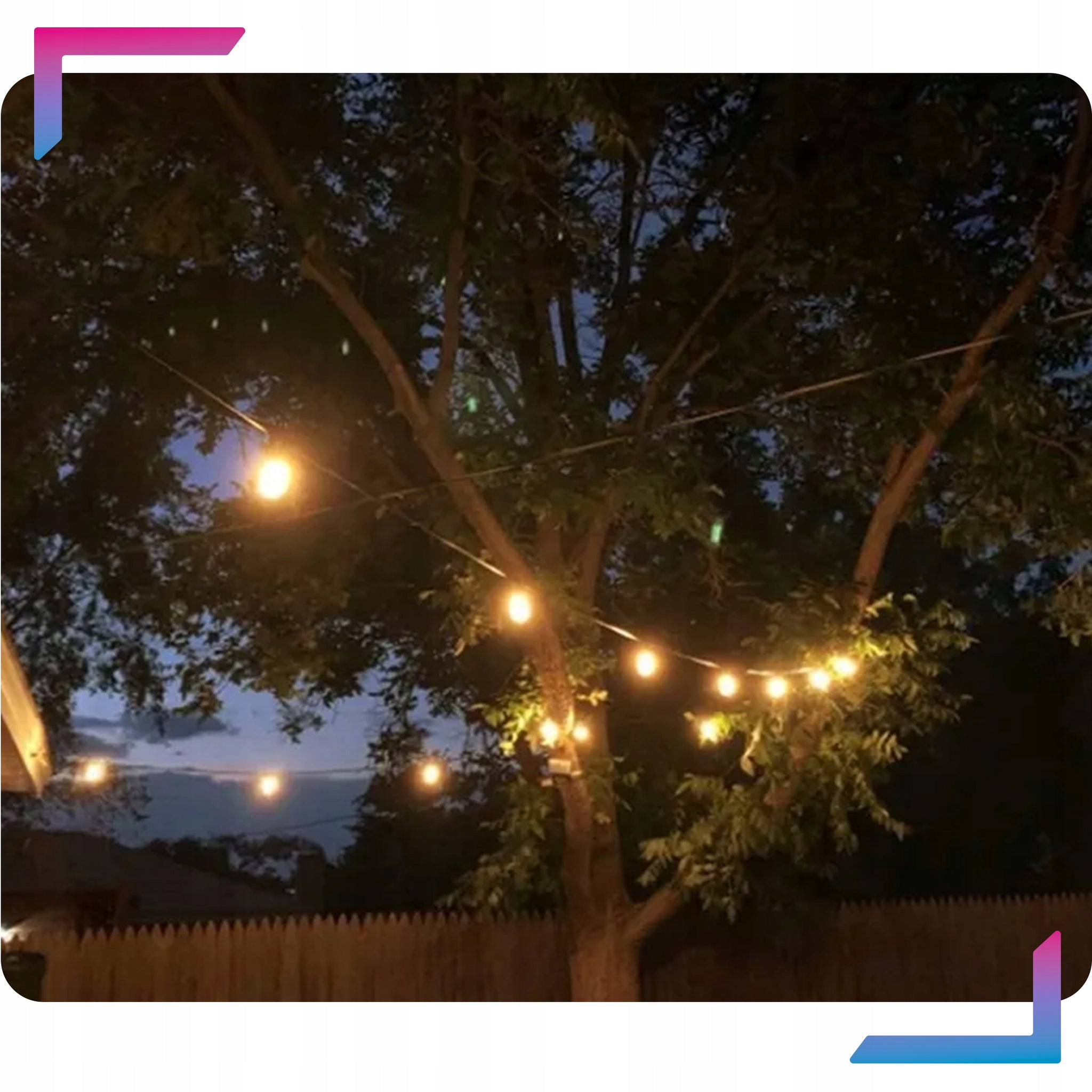 LAUKO GIRUOKLIS BALKONUI LEMPUTĖS 20m 20 LED SODUI LAUKO