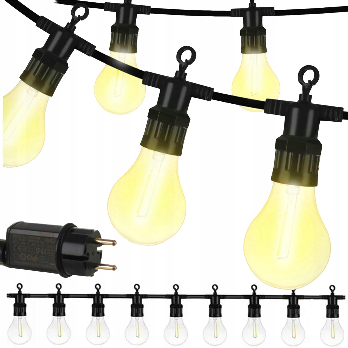 LAUKO GIRUOKLIS BALKONUI LEMPUTĖS 20m 20 LED SODUI LAUKO