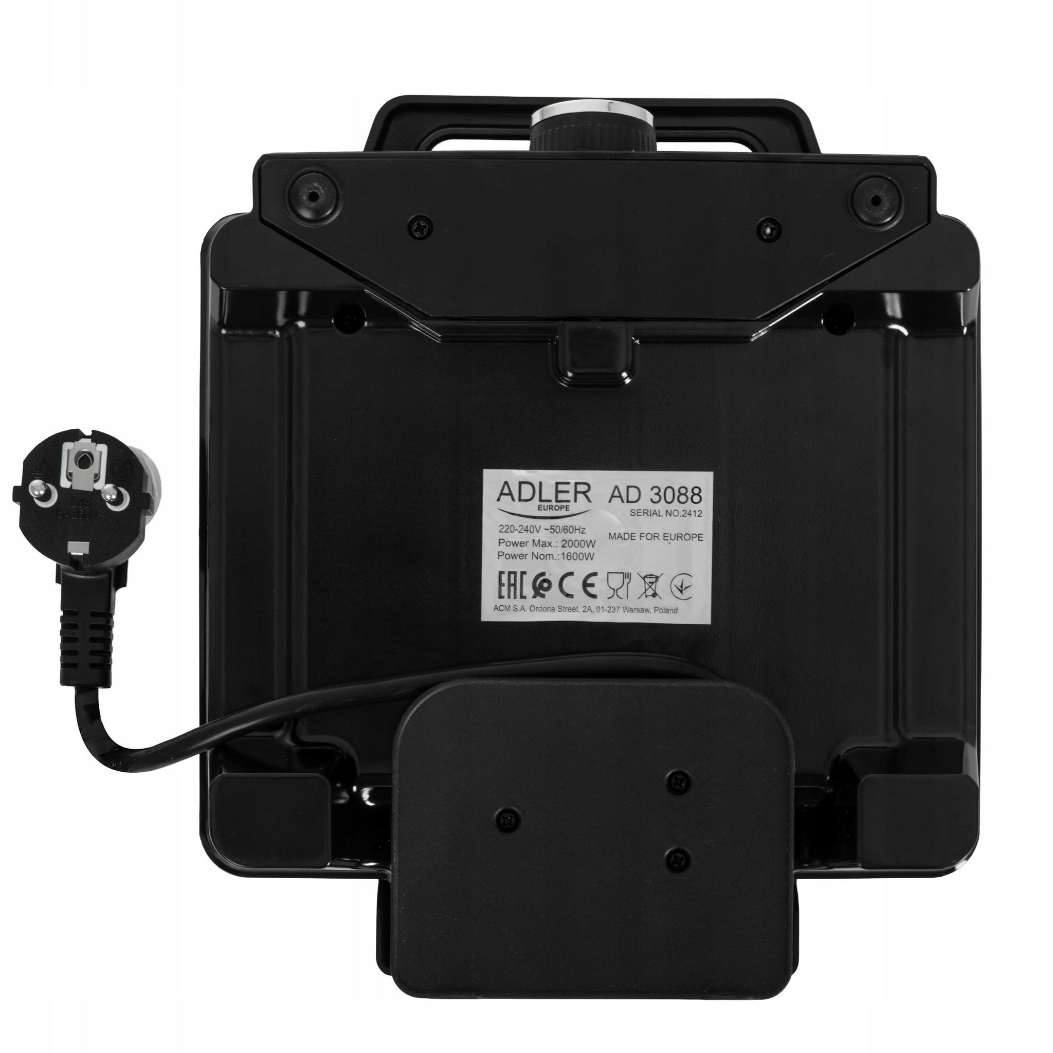 Vaflių keptuvė 2000W XXL, 2 dideli vafliai, Temperatūros reguliavimas, Nelipanti danga, Galinga