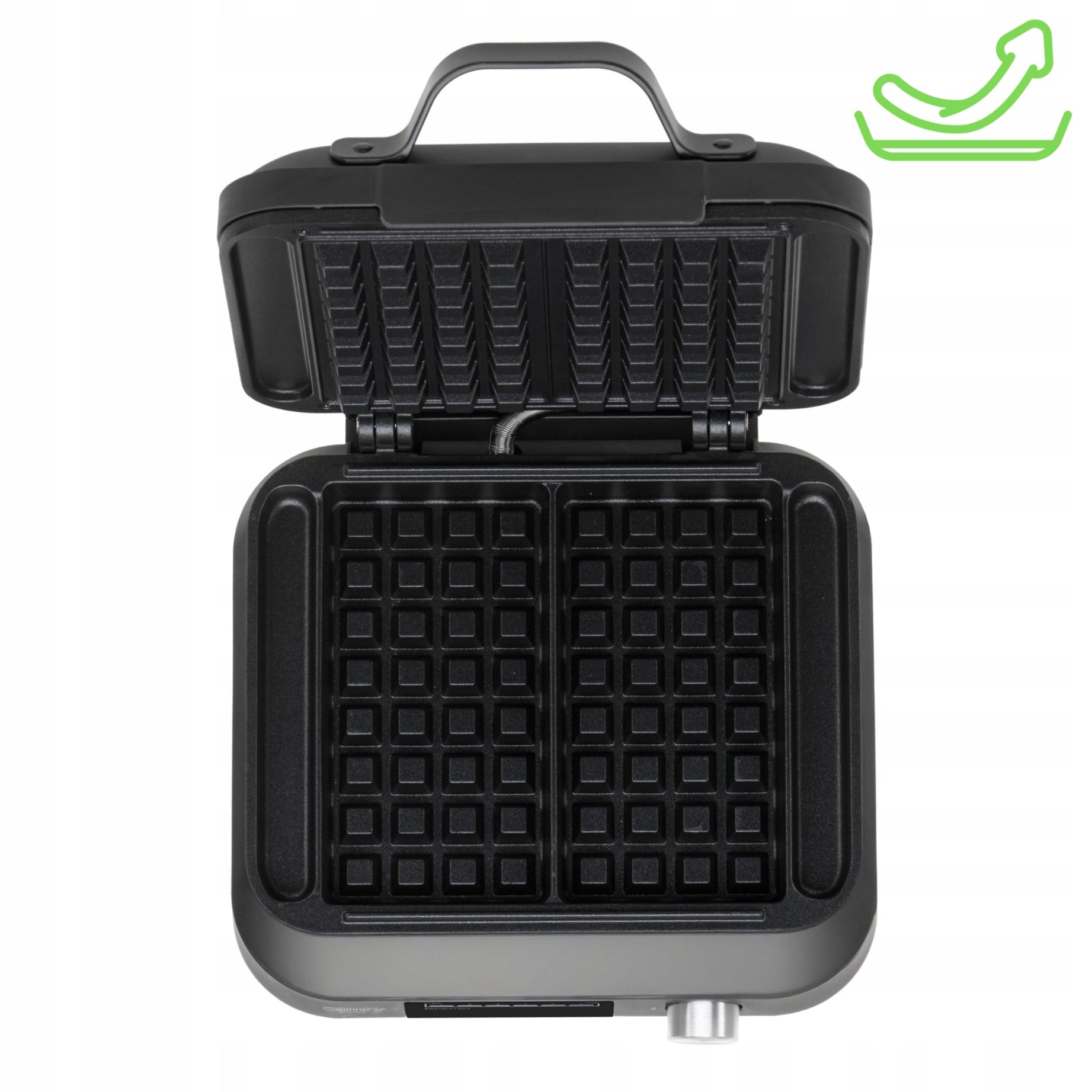 Vaflių keptuvė 2200W, 2 XXL vafliai, su laikmačiu, gilios plokštės, reguliuojama, nelipni danga