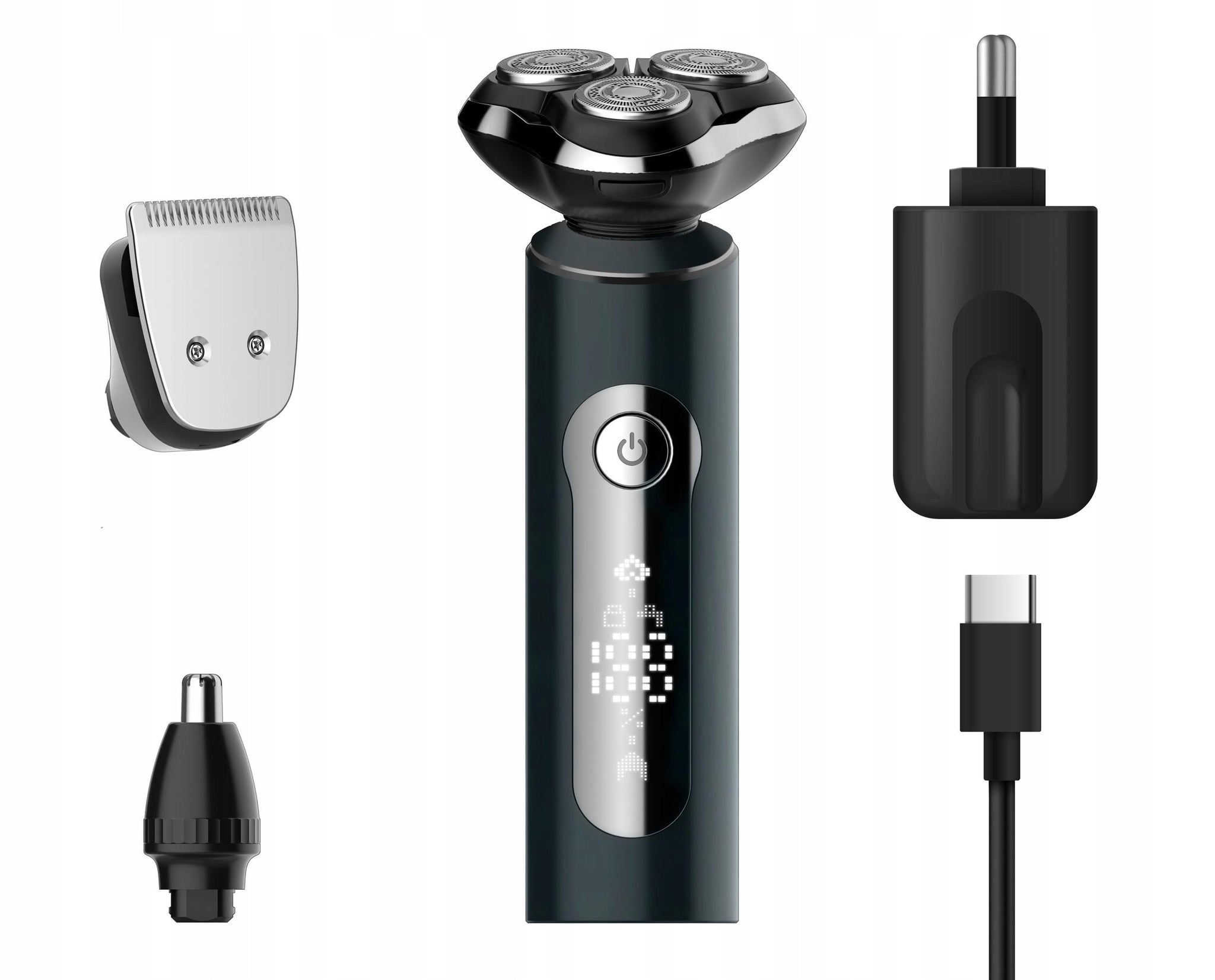 Vyriškas elektrinis skustuvas, kirpimo mašinėlė, nosies trimeris