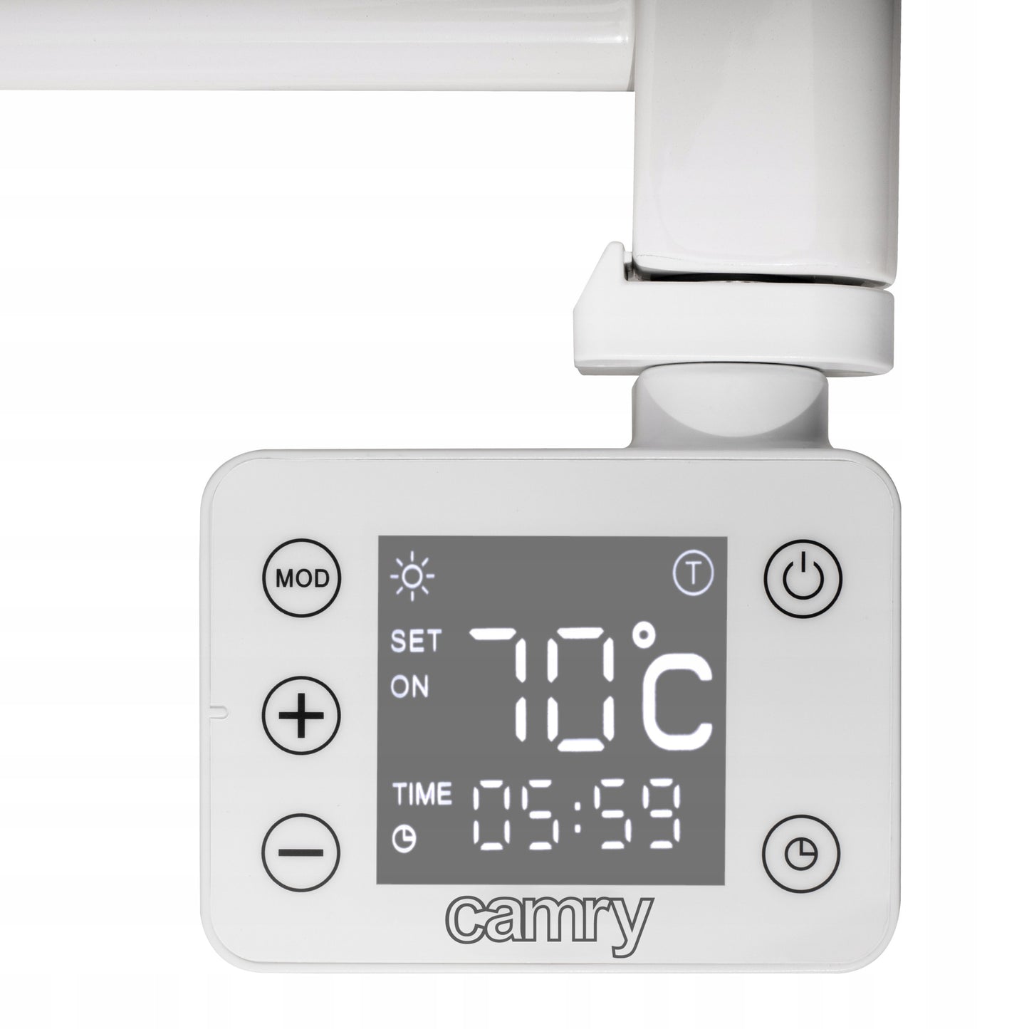 Elektrinis vonios šildytuvas (kopėtėlės), baltas, sieninis, 90x50cm, 600W, su laikmačiu