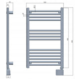 Elektrinis vonios šildytuvas Kopėtėlės Juodas Sieninis 90x50cm 600W Laikmatis